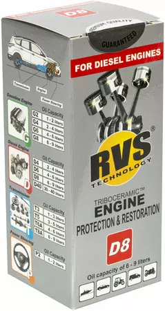 RVS-käsittelyaine Diesel moottorille D8 - RVS lisäaineet - RVSD8 - 1