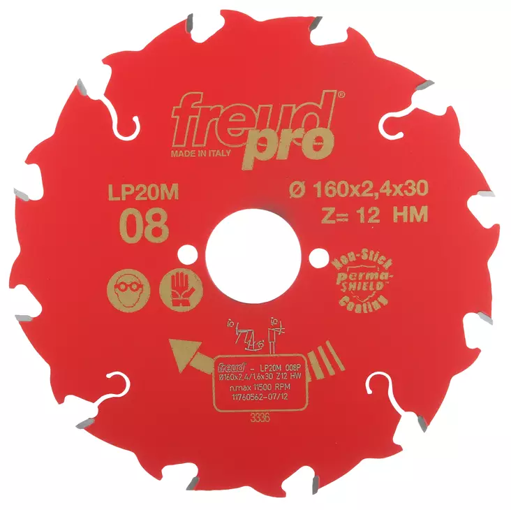 Sirkkelinterä 160x2,4x30 Z12 kovametalli - Pyörösahanterät - CFT20008 - 1