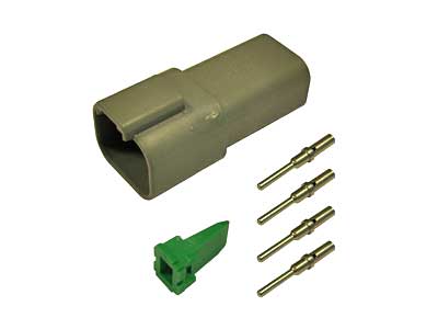 Deutsch DT4-liitin urospinneillä - Lisävalojen liittimet - 1605-N8K049 - 1