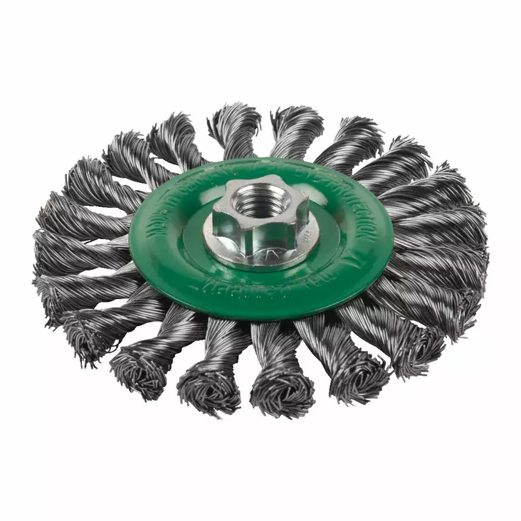 Milwaukee lautasharja kulmahiomakoneeseen 115x14mm, M14 punottu ruostumaton teräsharja 0.5mm - Laikkaharjat - 4932501739 - 1