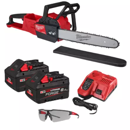 Akkuketjusaha Milwaukee M18 FCHS-802FB, 40cm terä, 2x8FB akut ja laturi - Milwaukee 18V akkukonepaketit - M18FCHS-802B - 1