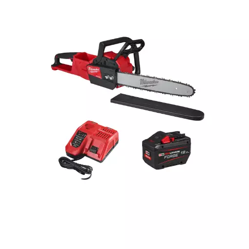 Akkuketjusaha Milwaukee M18 FCHSC-121FB, 30cm terä, 12FB akku ja laturi - Milwaukee 18V akkukonepaketit - M18FCHSC-121B - 1