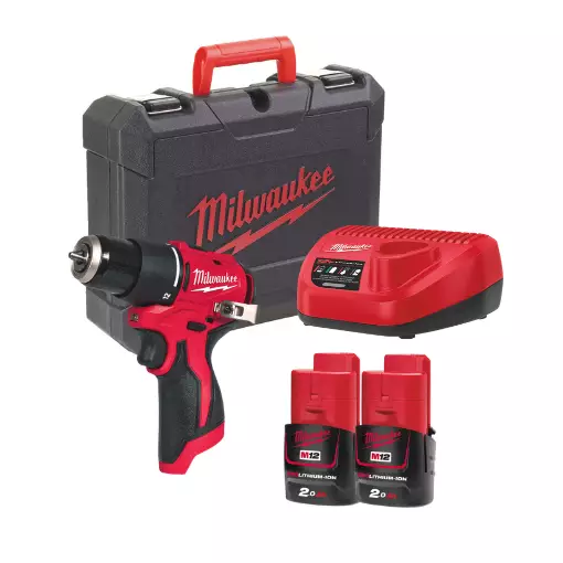 Milwaukee akkuiskuporakone M12 BLPDRC-202C - Milwaukee 12V akkukonepaketit - M12BLPDRC-202C - 1