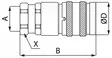 Pikaliitin Flat-face 1/2" BSP Faster - Flatface-sarja - FFH0612GASF - 3