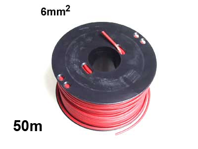 Sähköjohto 1 x 6mm² Draka - Johdot lisävaloihin - 02312262-NK - 1