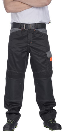 HOUSUT PULTTI MUSTA - Kesätyöhousut - PAT301-L - 1