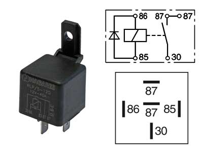 RELE 14V 40/15A DIODILLA - Lisävalojen releet - 20207103N - 1