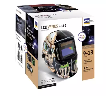 Hitsauskypärä Bones LCD Venu 9/13 True Color - Suojaus - 064973GYS - 2