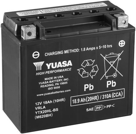 Akku Yuasa YTX20HL-BS 18,9Ah - MP- ja kelkan akut - YTX20HL-BS - 1