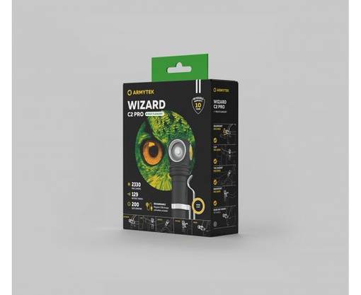 ARMYTEK WIZARD C2 PRO MAGNET USB LÄMMIN - Otsalamput - F08701W - 1