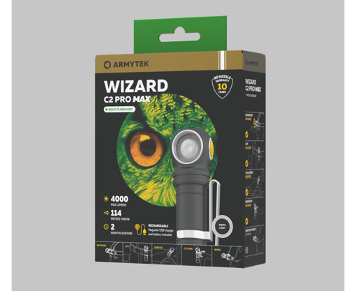 Otsalamppu Armytek Wizard C2 PRO MAX (lämmin) - Otsalamput - F06701W - 1
