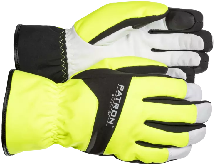 Patron lyhyt talvityökäsinen vedenpitävä Hi-Vis keltainen - Vuorelliset työkäsineet - SH02605W - 1
