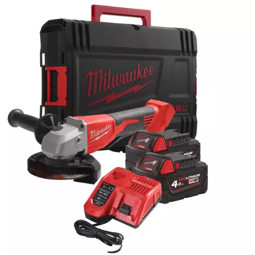Akkukulmahiomakone turvakytkimellä Milwaukee M18 BLSAG125XPD-402 - Milwaukee 18V akkukonepaketit - M18BLSAG125XPD402X - 1